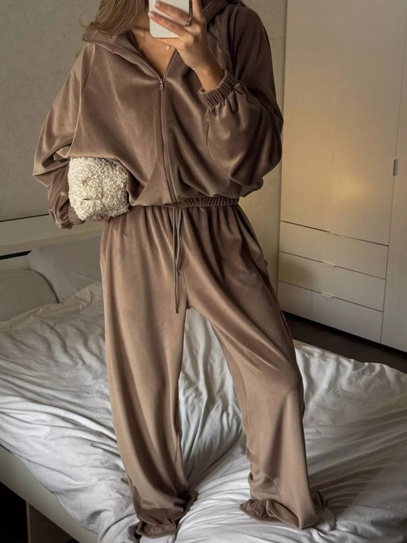 Zip-Up Hoodie and Joggers Set