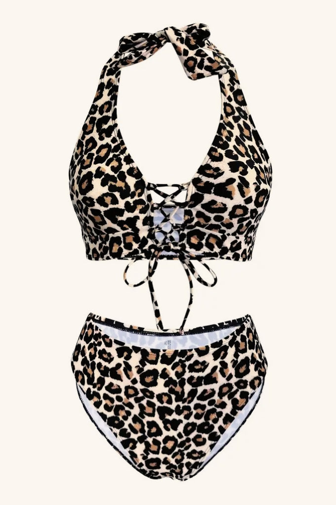 High Waist Bodycon Push Up Two Piece Swim Set