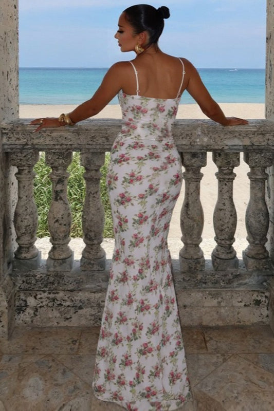 Defined Waist Strapless Slip Dress