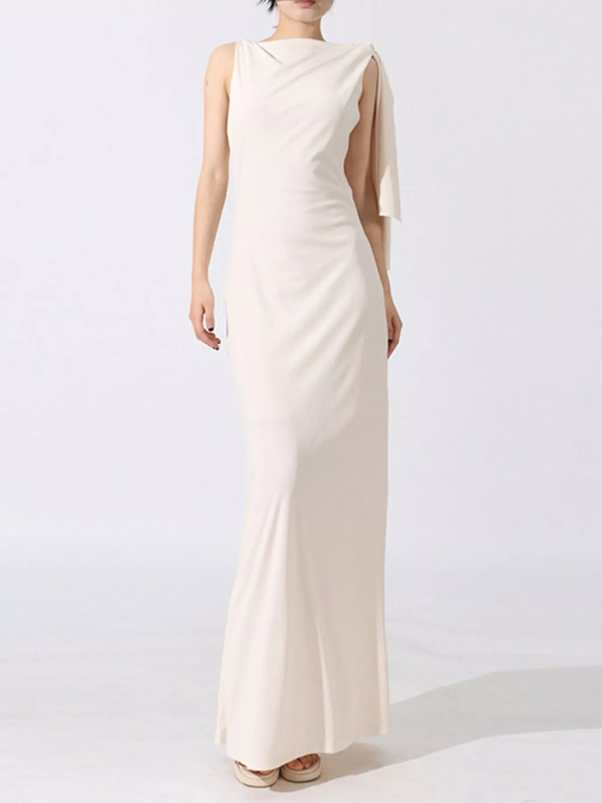Tie Shoulder Sleeveless Maxi Dress