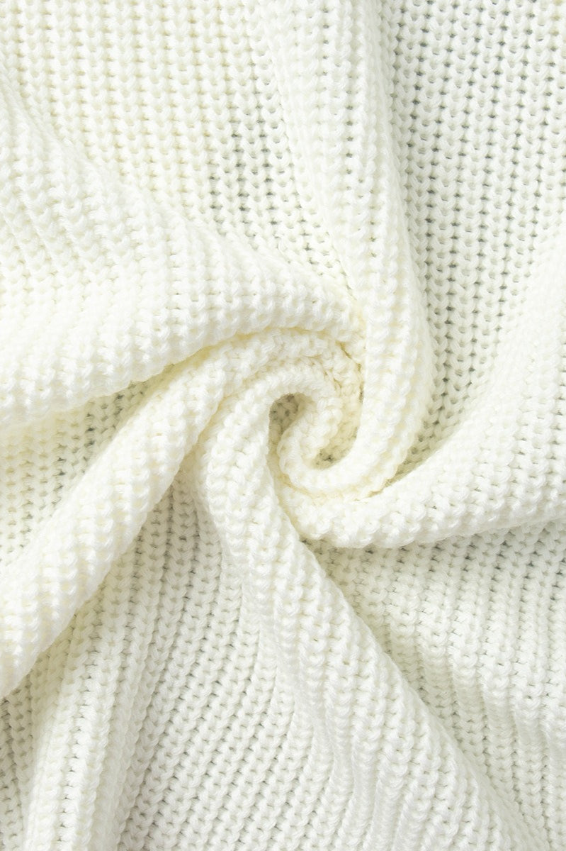 High Neck Pullover Knit Sweater