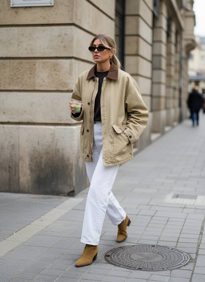 Casual Solid Bomber Jacket