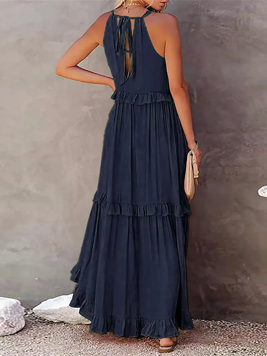 Megan | Chic Ruffle Maxi Dress