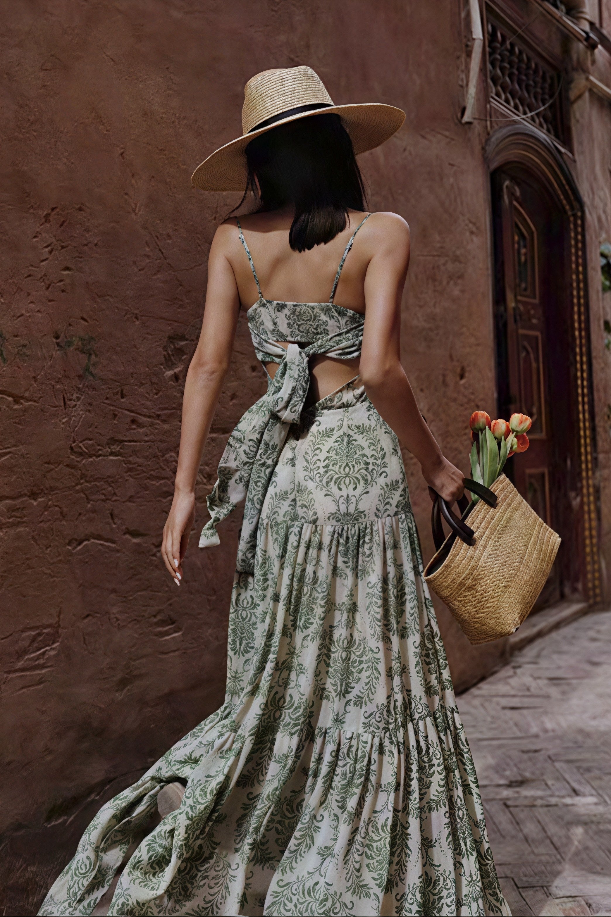 Chiffon Spaghetti Strap Maxi Boho Dress