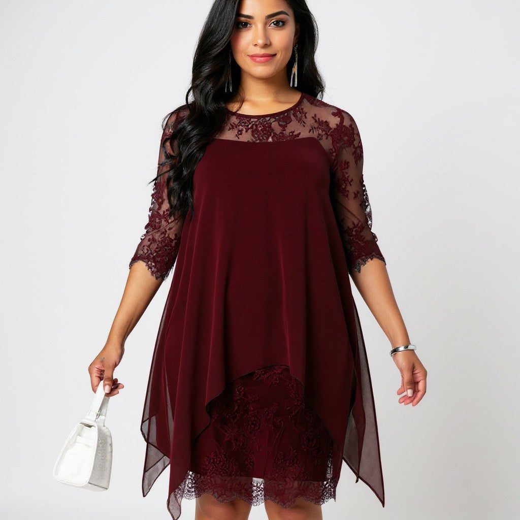 Aurelia | Lace Dress Red