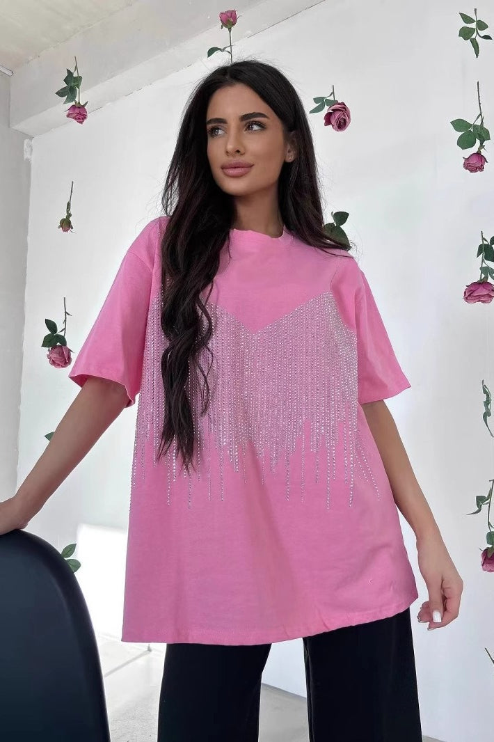 Heavyweight Cotton Rhinestone T-Shirt