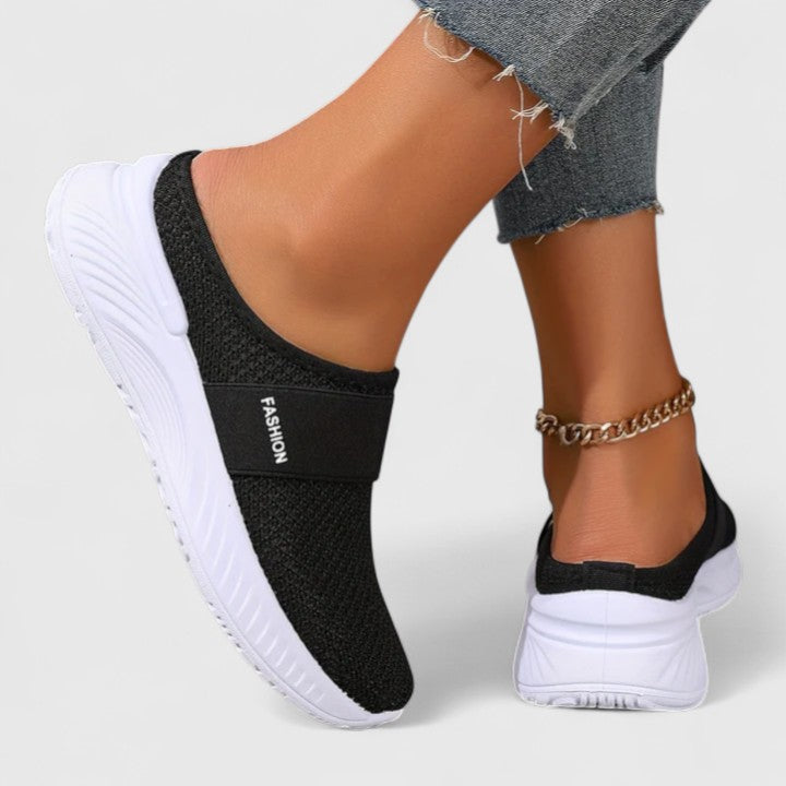 Round Toe Mesh Slip On Sneakers