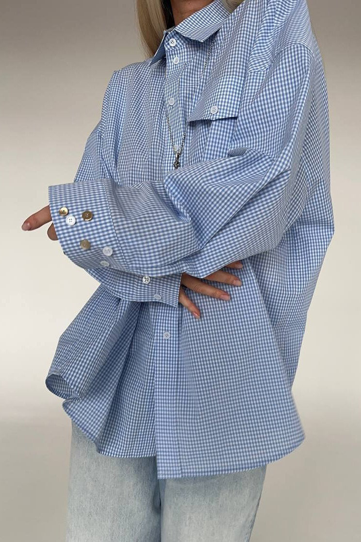 Back Stripe Button Detail Blouse