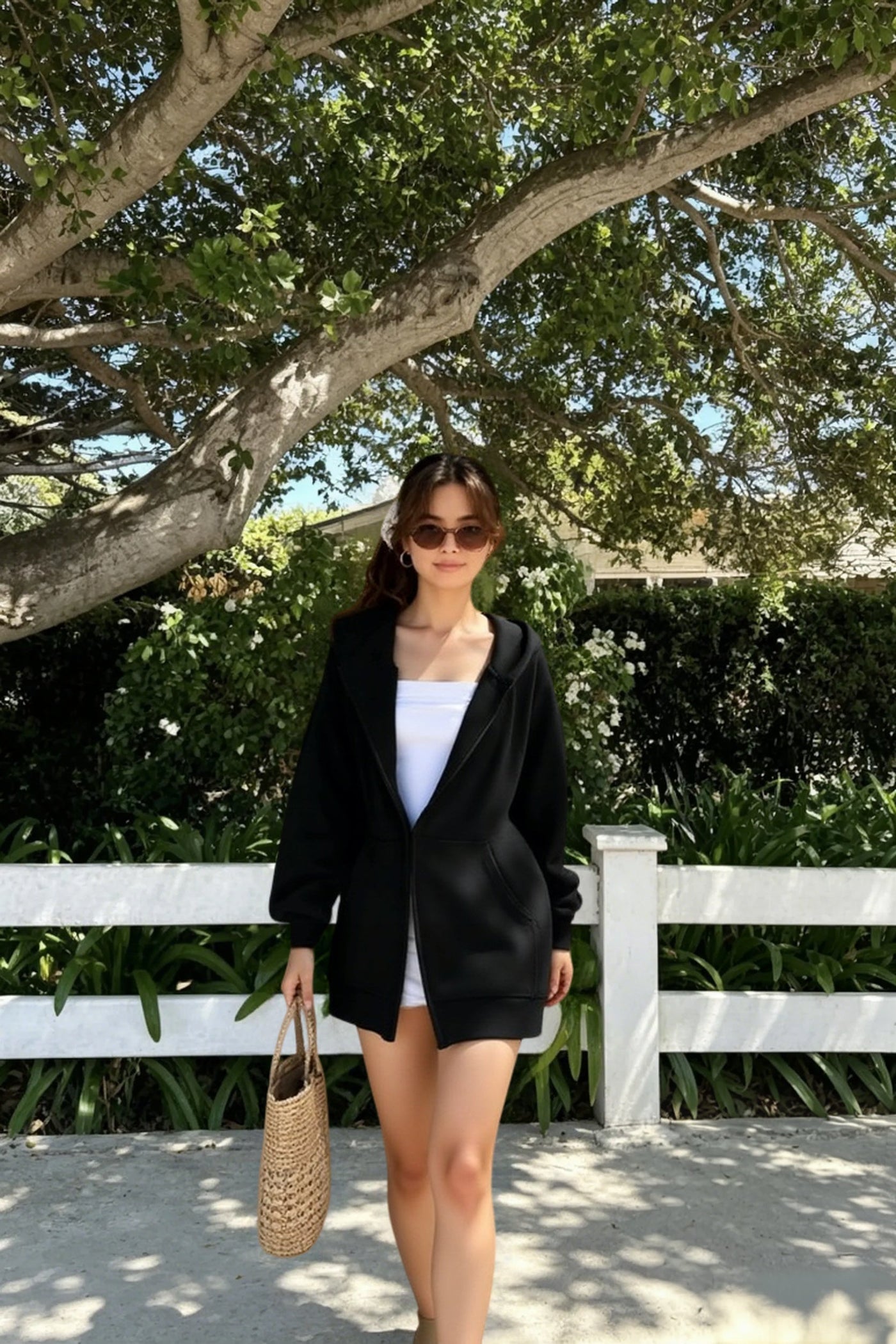 Oversized Lightweight Zip Hoodie