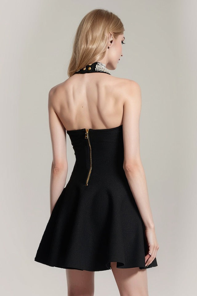 Halter Bandage A-line Cocktail Dress - View 4