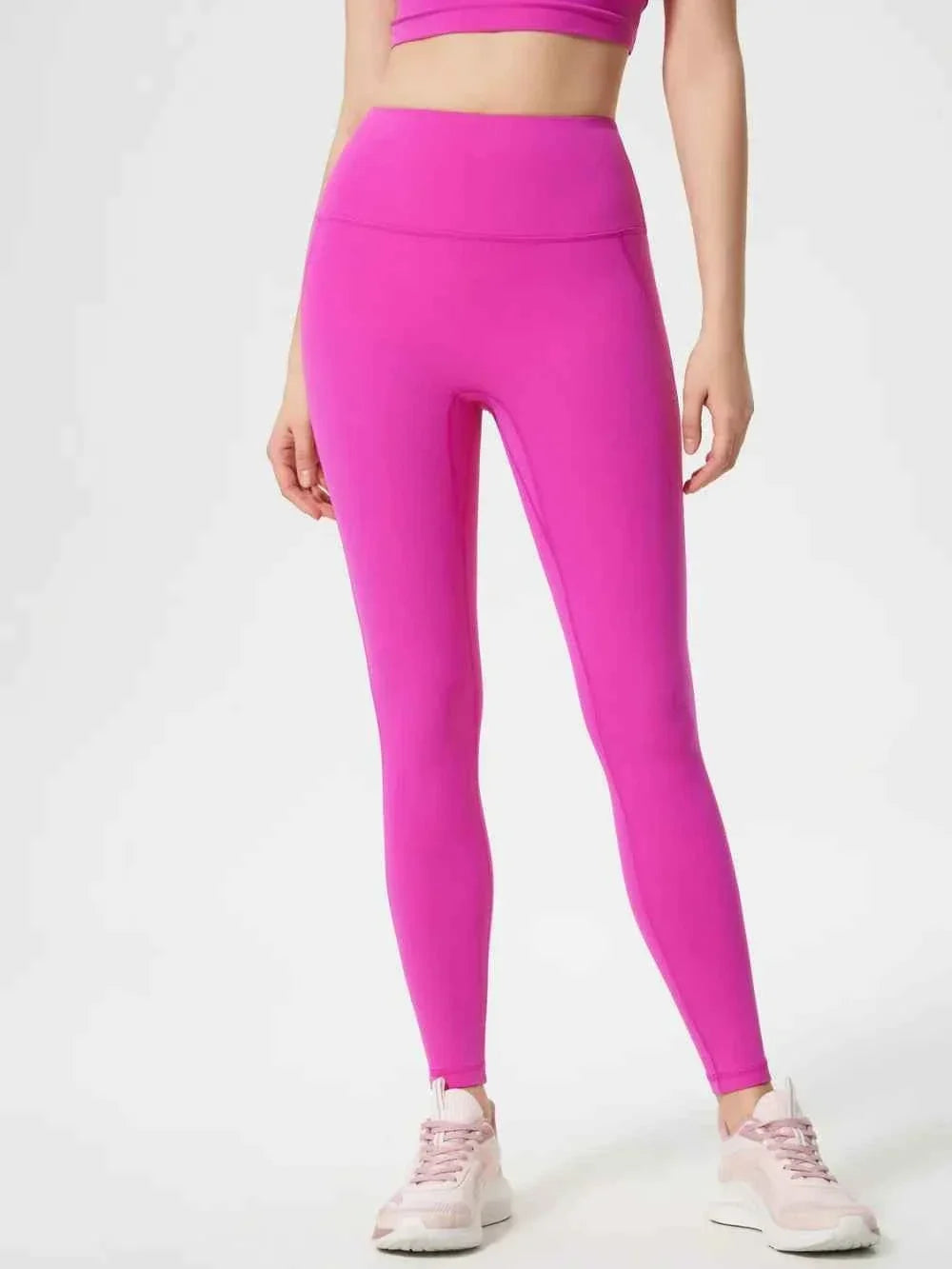 High Waist Wide Waistband Ankle Length Active Leggings 19