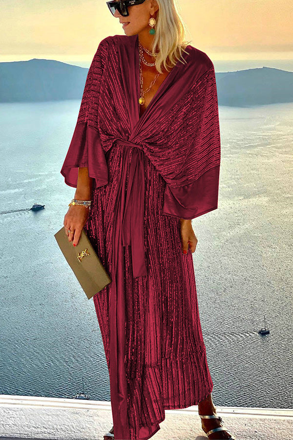 Octavia Statement Dreamy Evenings Retro Court Style Kimono Party Maxi Dress Occasion Edit
