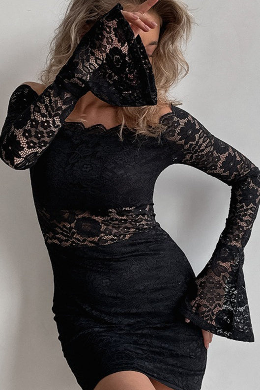 Off Shoulder Lace Bodycon Mini Dress 2
