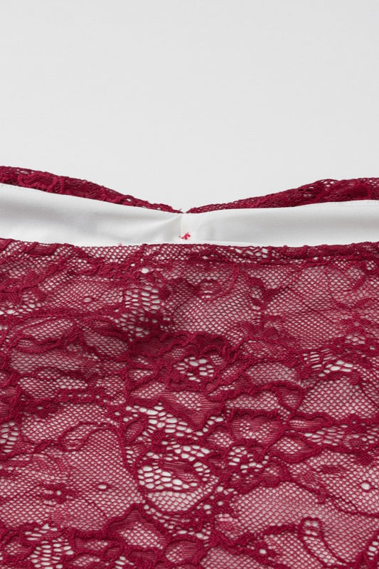 Lace Bustier Ruffle Hem Cocktail Dress - View 12