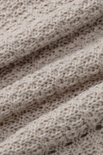 Knitted Hollow Out Sleeveless Bodycon Maxi Dress