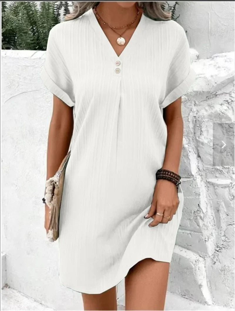 Maite Timeless V Neck Dress Designer Edit