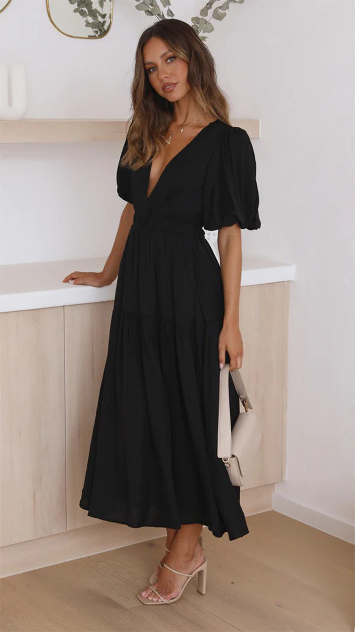 Brunch It Right Midi Dress - Black