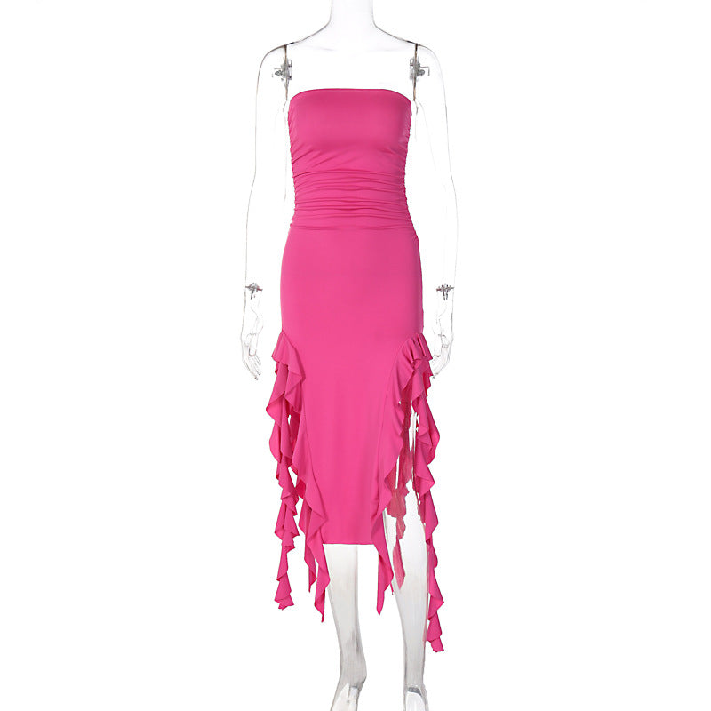 Aliza Mini Dress - Rose Red