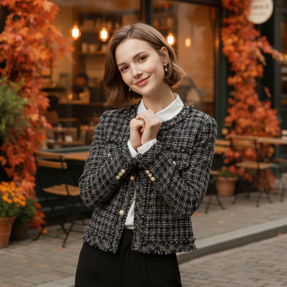Women's Cropped Textured Jacket