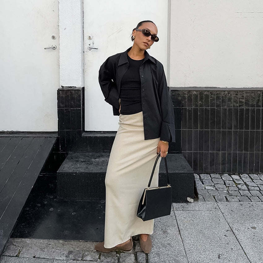 Pollyna Maxi Skirt - Khaki