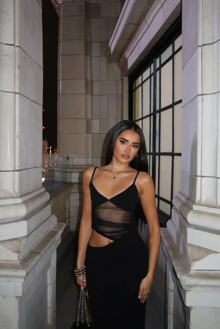 TARA MAXI DRESS-BLACK