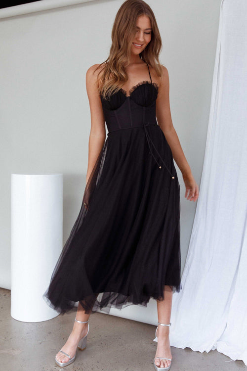 Tulle Sweetheart Tiered Layered Maxi Dress