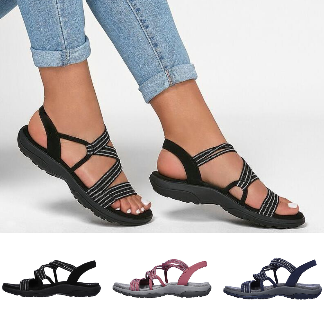 Strappy Slingback Flat Sport Sandals