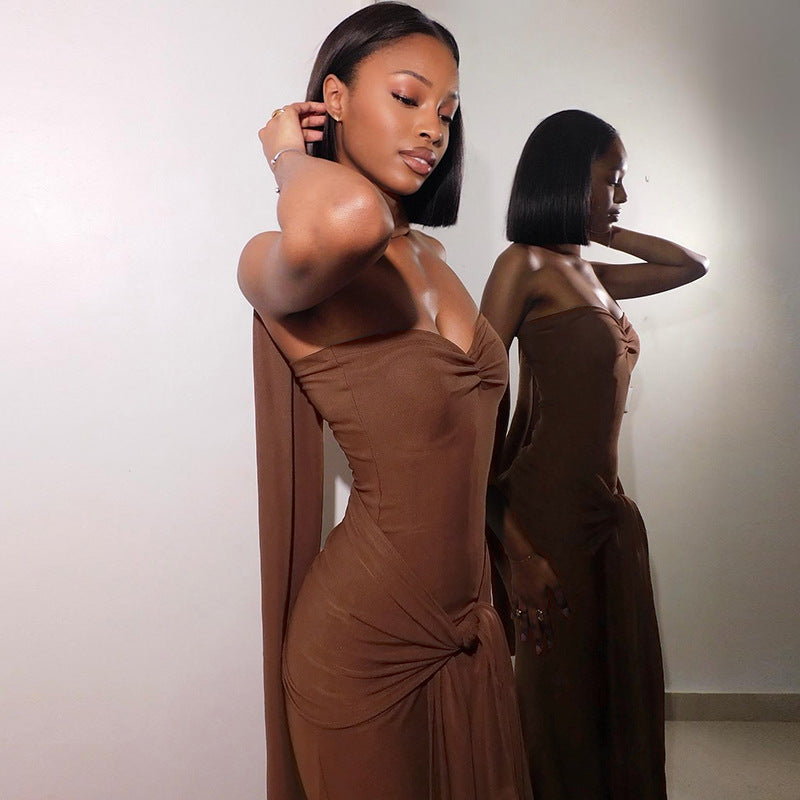 Carway Maxi Dress Brown