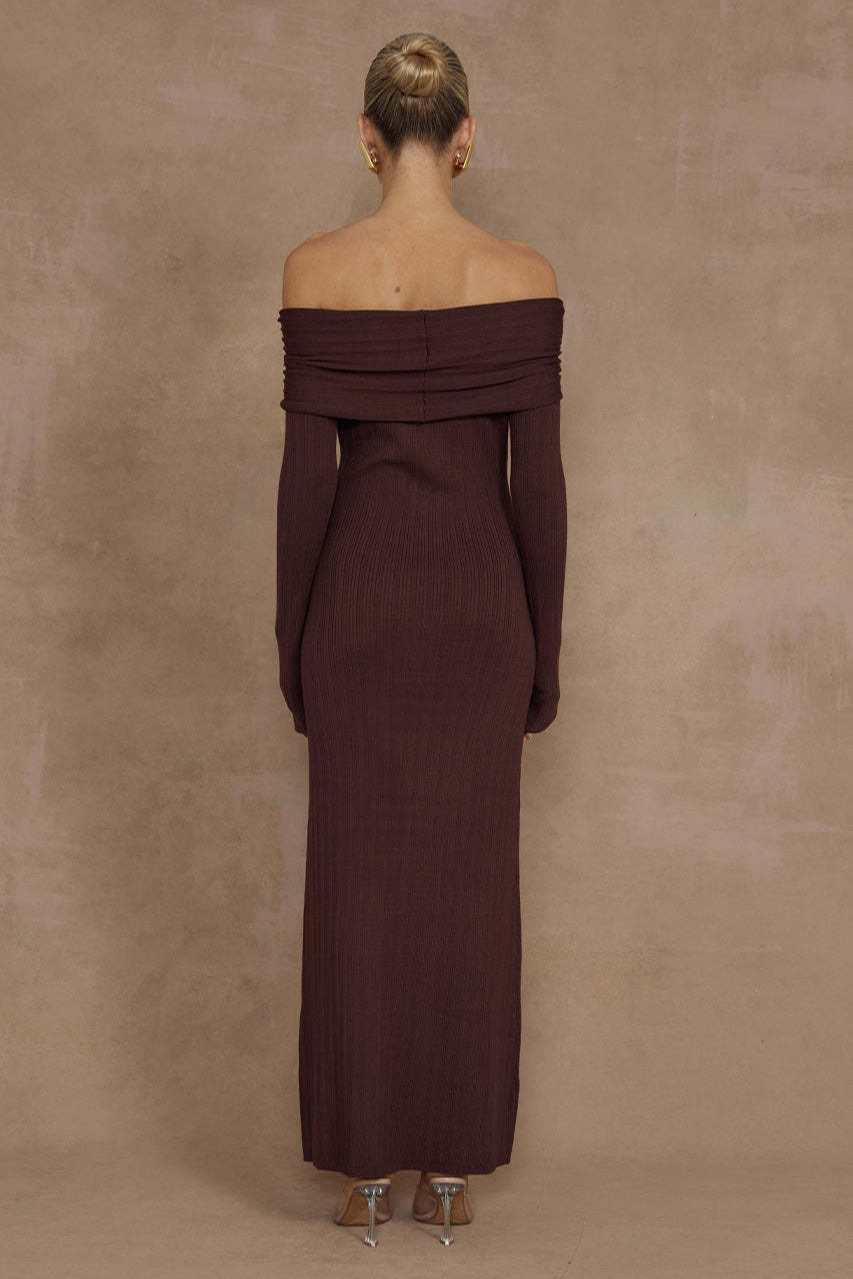 Elegant Off Shoulder Knit Sweater Dress