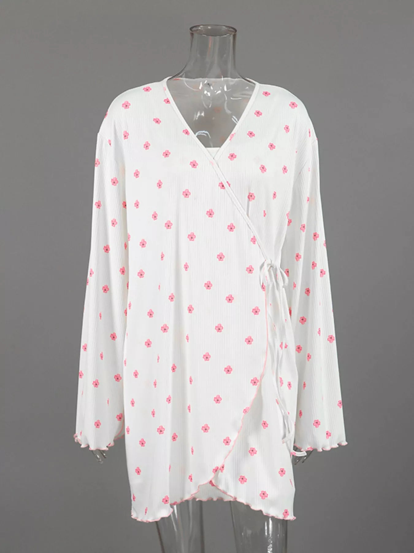Floral Print Cami Dress and Cardigan Lounge Set