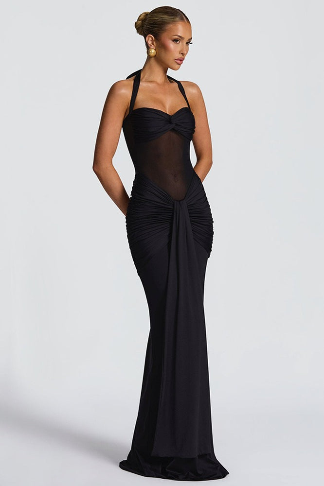Ruched LowBack Bodycon Party Dress