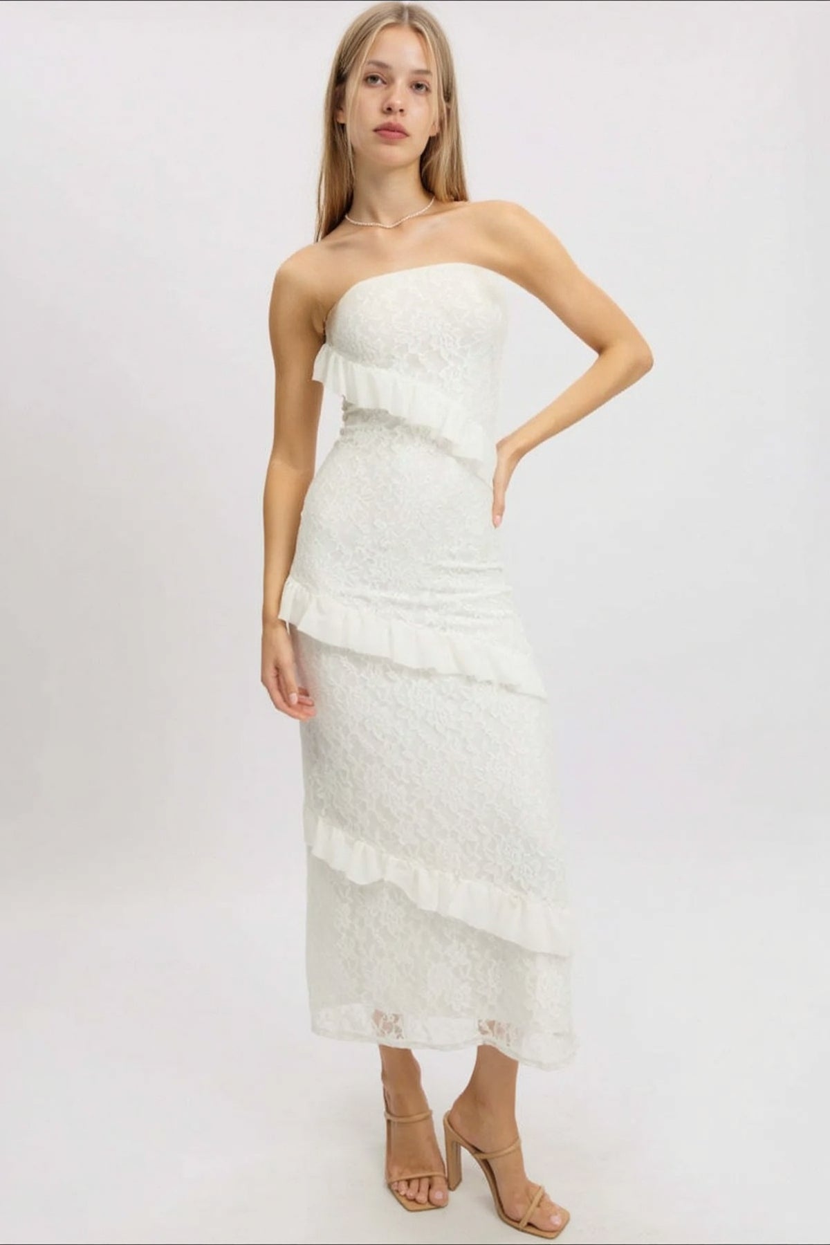 Strapless Maxi Tight Bodycon Dress