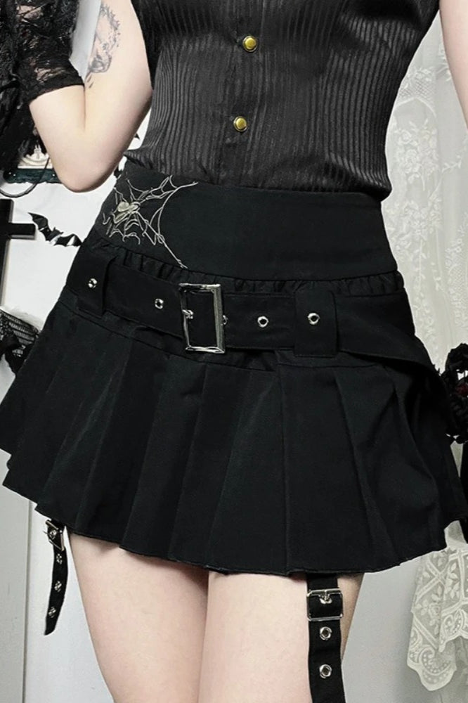 Halloween Gothic Pleated Skirt