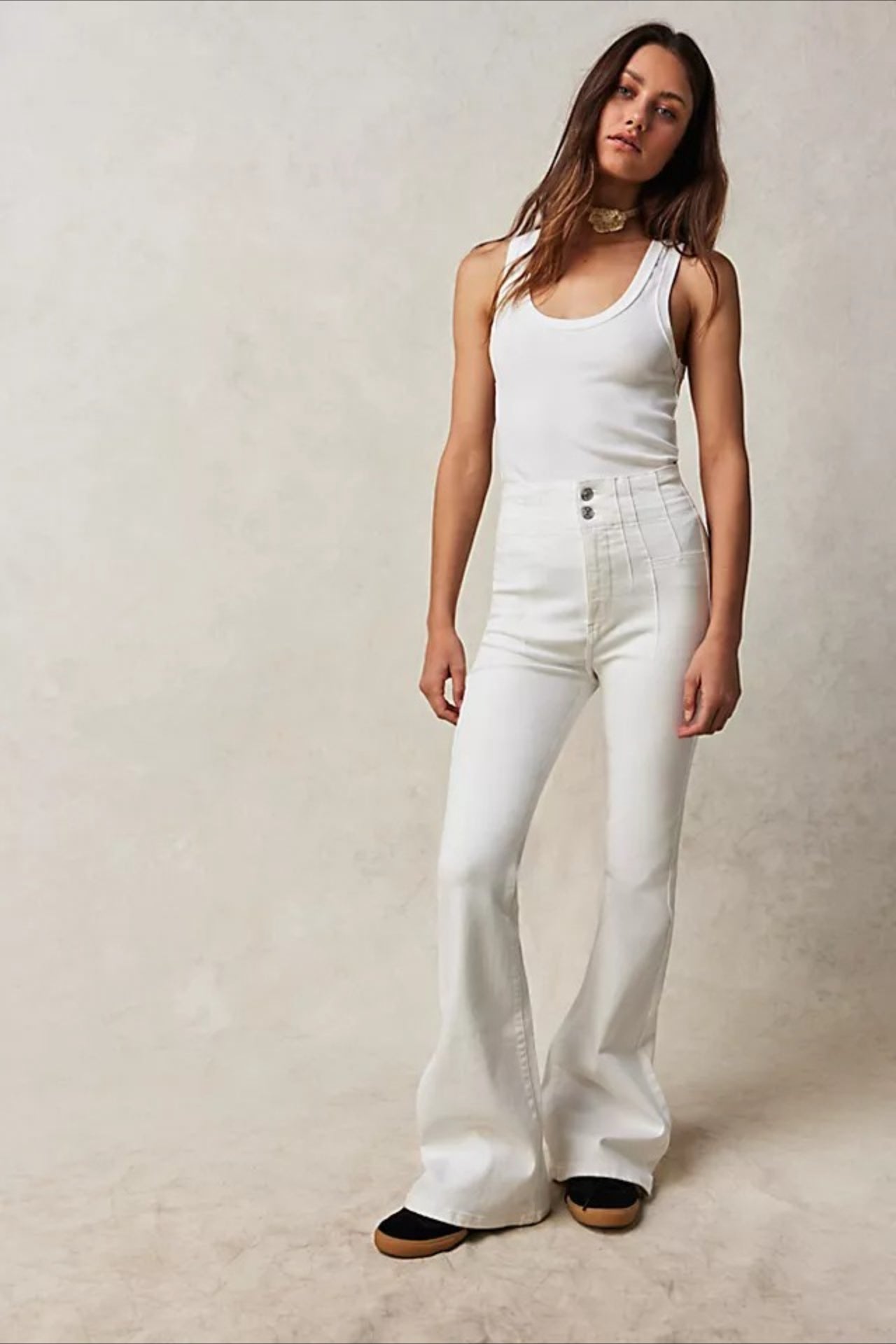 High-Waist Wide-Leg Denim Jeans