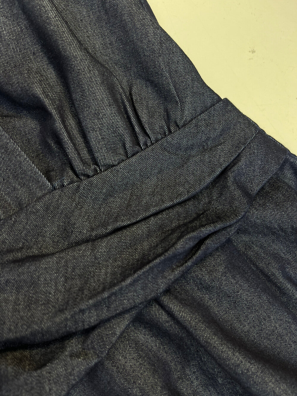 Denim Halter Neck Sleeveless Twist Waist Maxi Dress 14