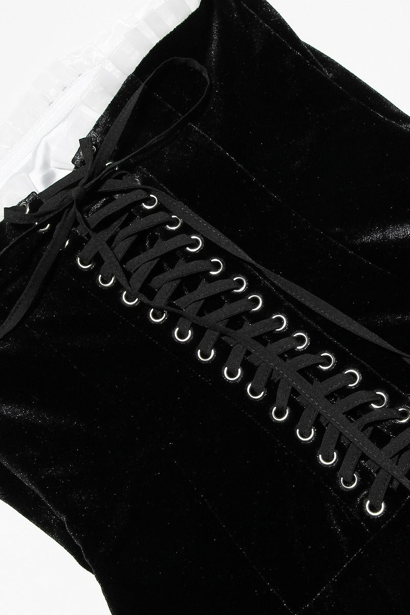Velvet Bustier A-line Cocktail Dress - View 11