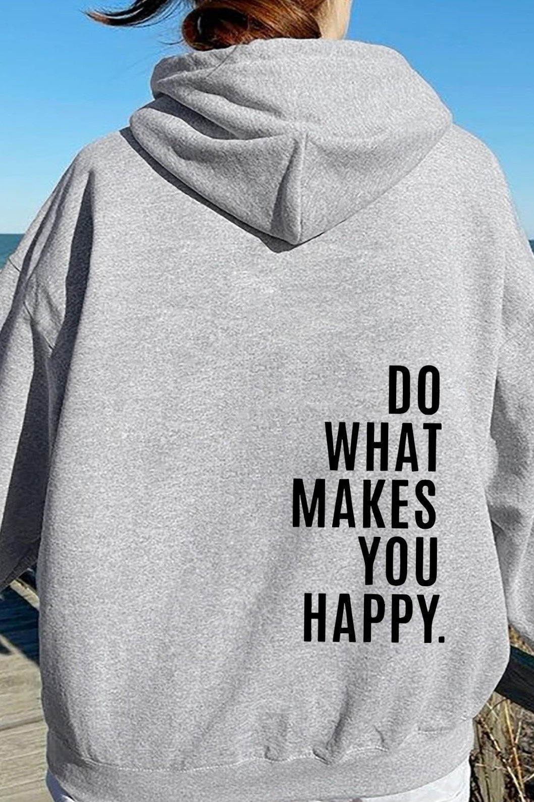 Drop Shoulder Oversized Print Hoodie