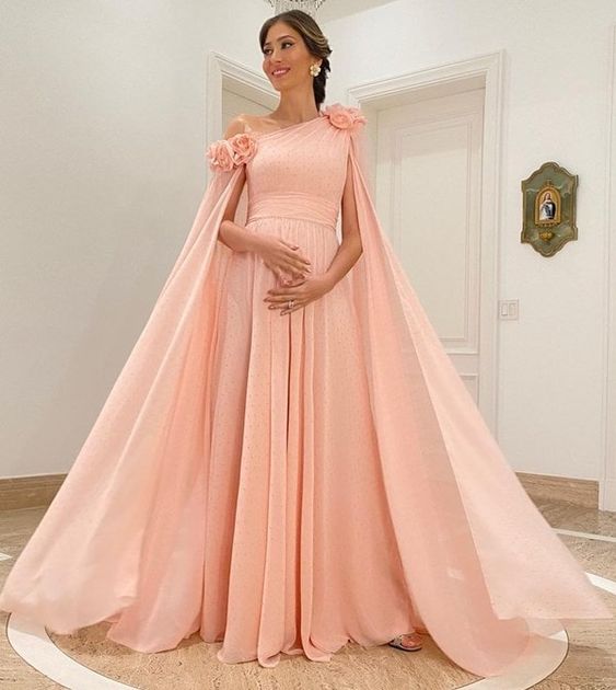 2023 A Line Pink Long Prom Dresses fg3145