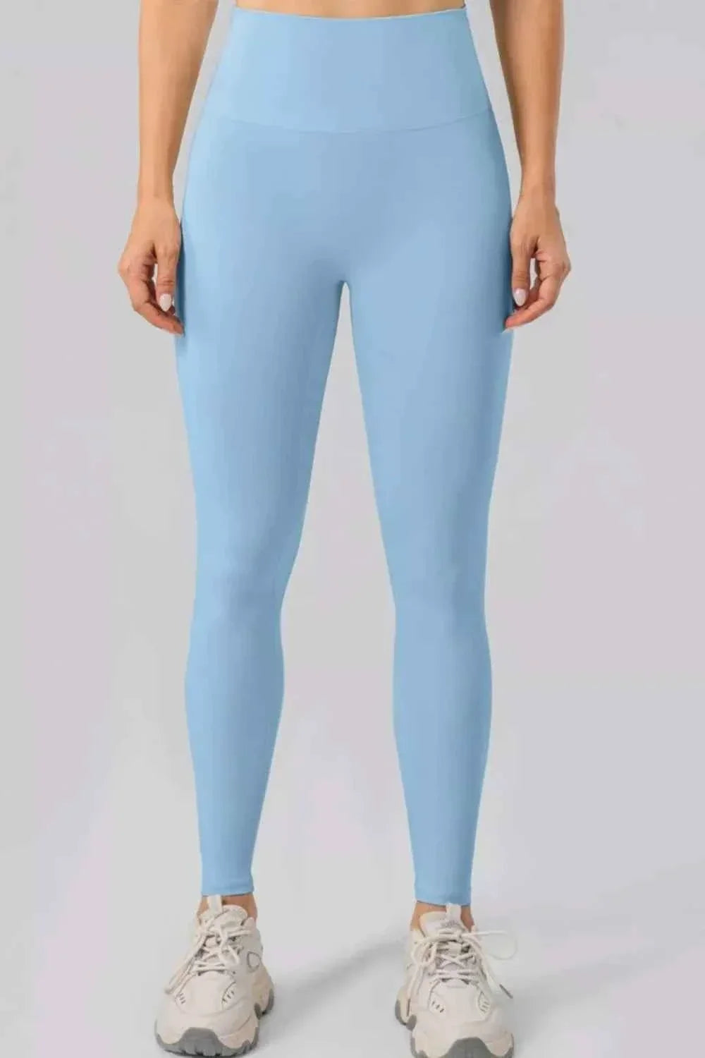 High Waist Wide Waistband Seamless Active Leggings 10