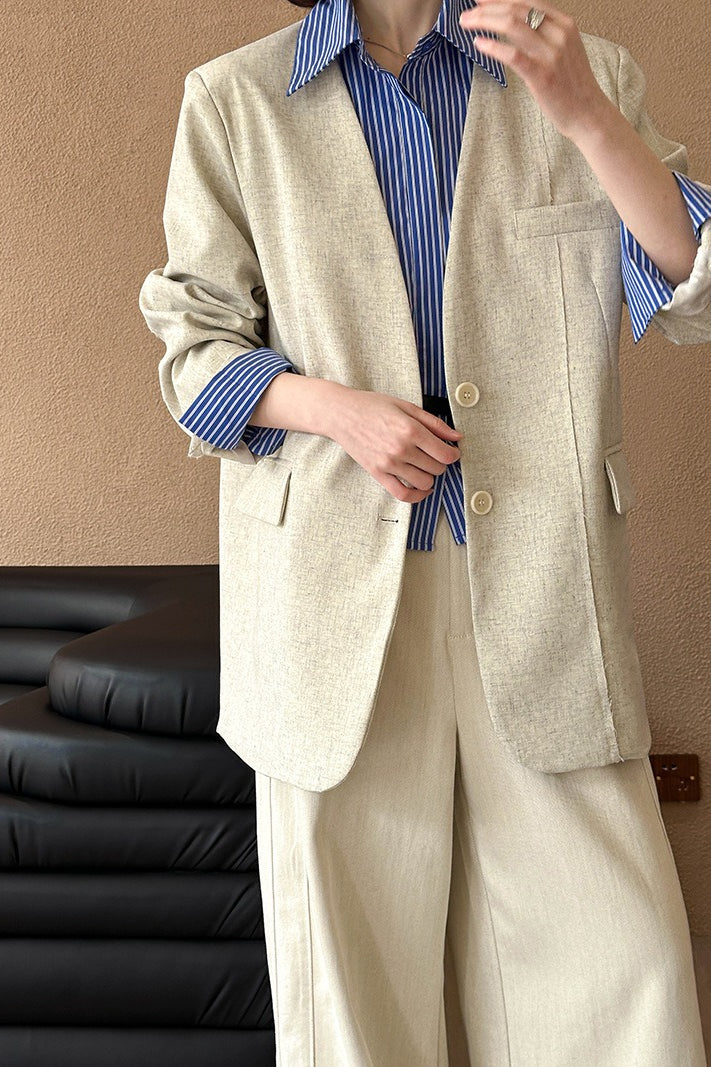 Casual V-Neck Blazer
