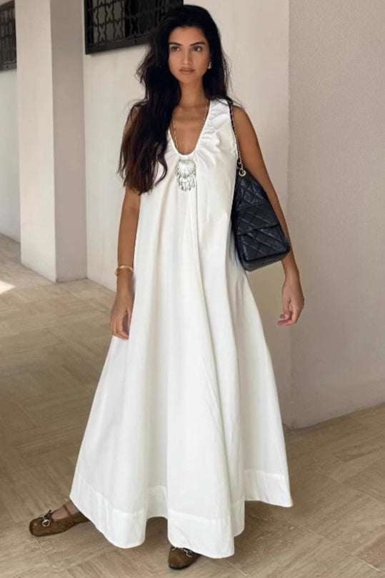 Deep V-Neck Dress