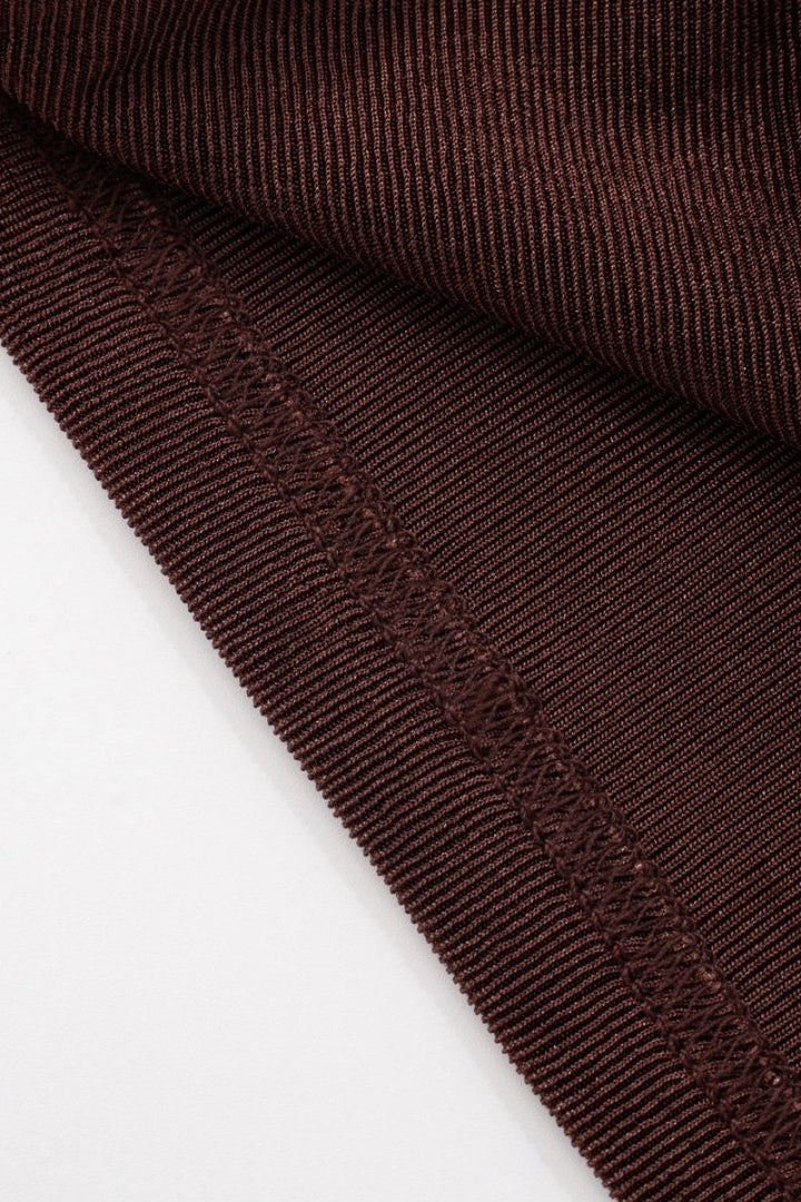 Solid Asymmetric Collar Sleeveless Tie Waist Crop Top