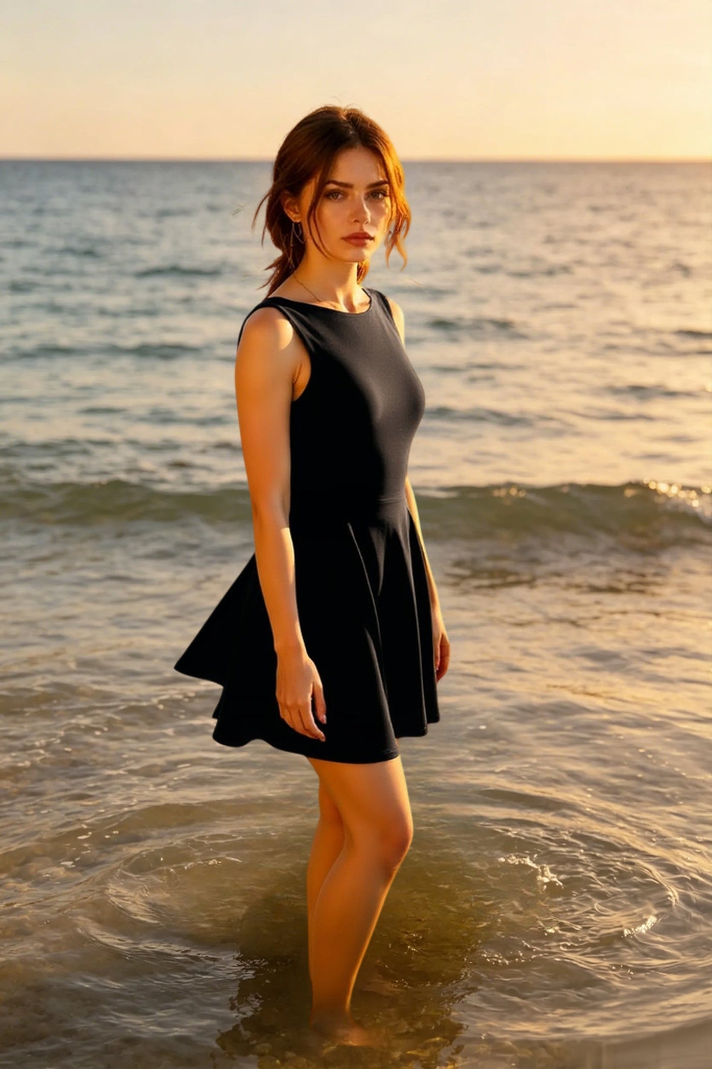 Defined Waist Mini Party Dress