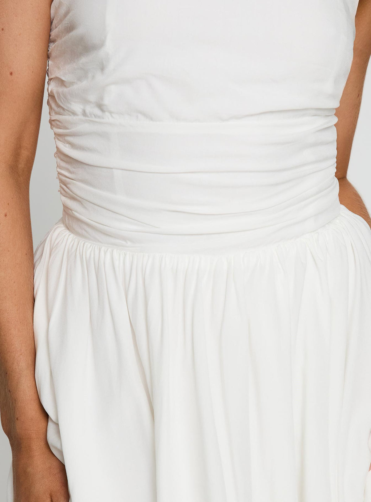 Strapless Ruched Bodice Fit and Flare Mini Dress 6