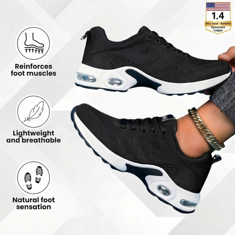 Lace Up Mesh Air Cushion Sneakers