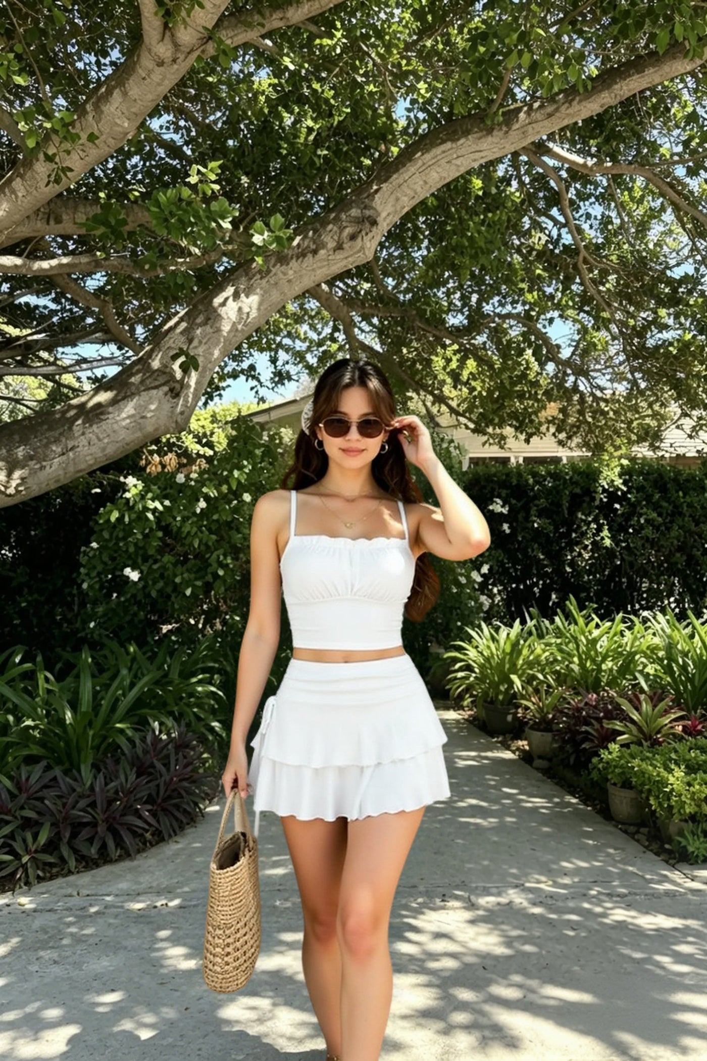Minimalist Linen Blend Mini Skirt