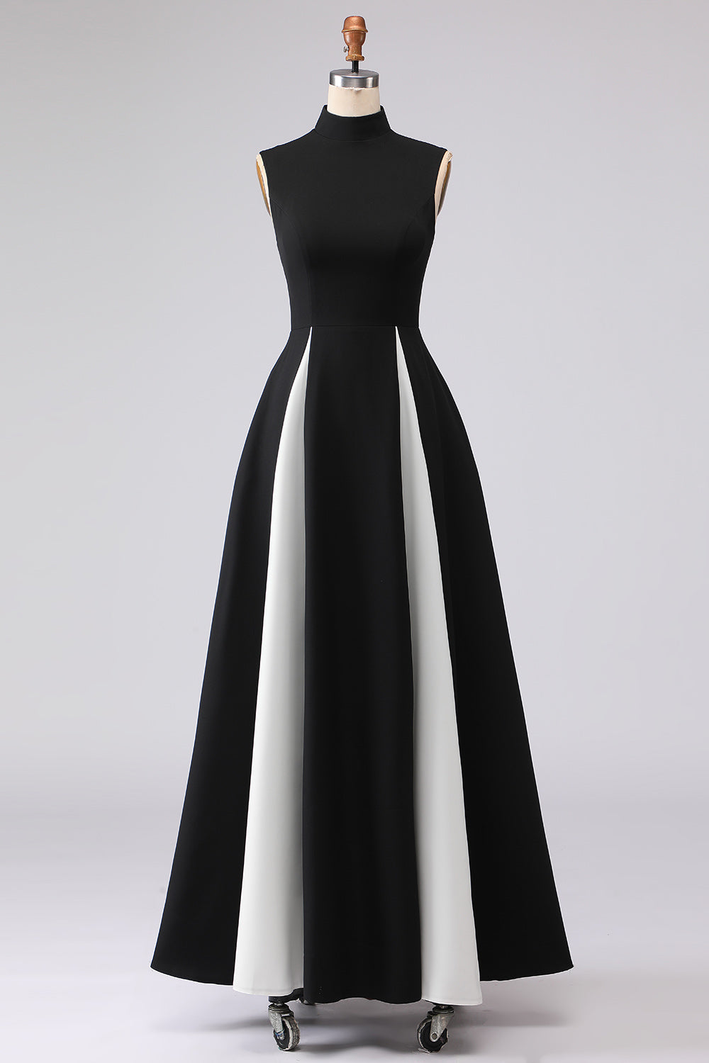 High Neck Sleeveless A-Line Maxi Gown 4