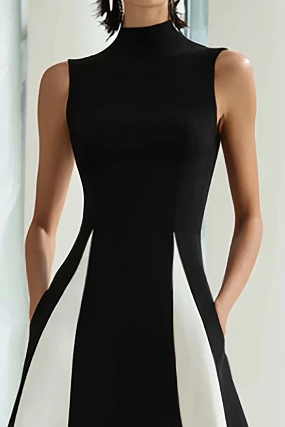 High Neck Sleeveless A-Line Maxi Gown 3