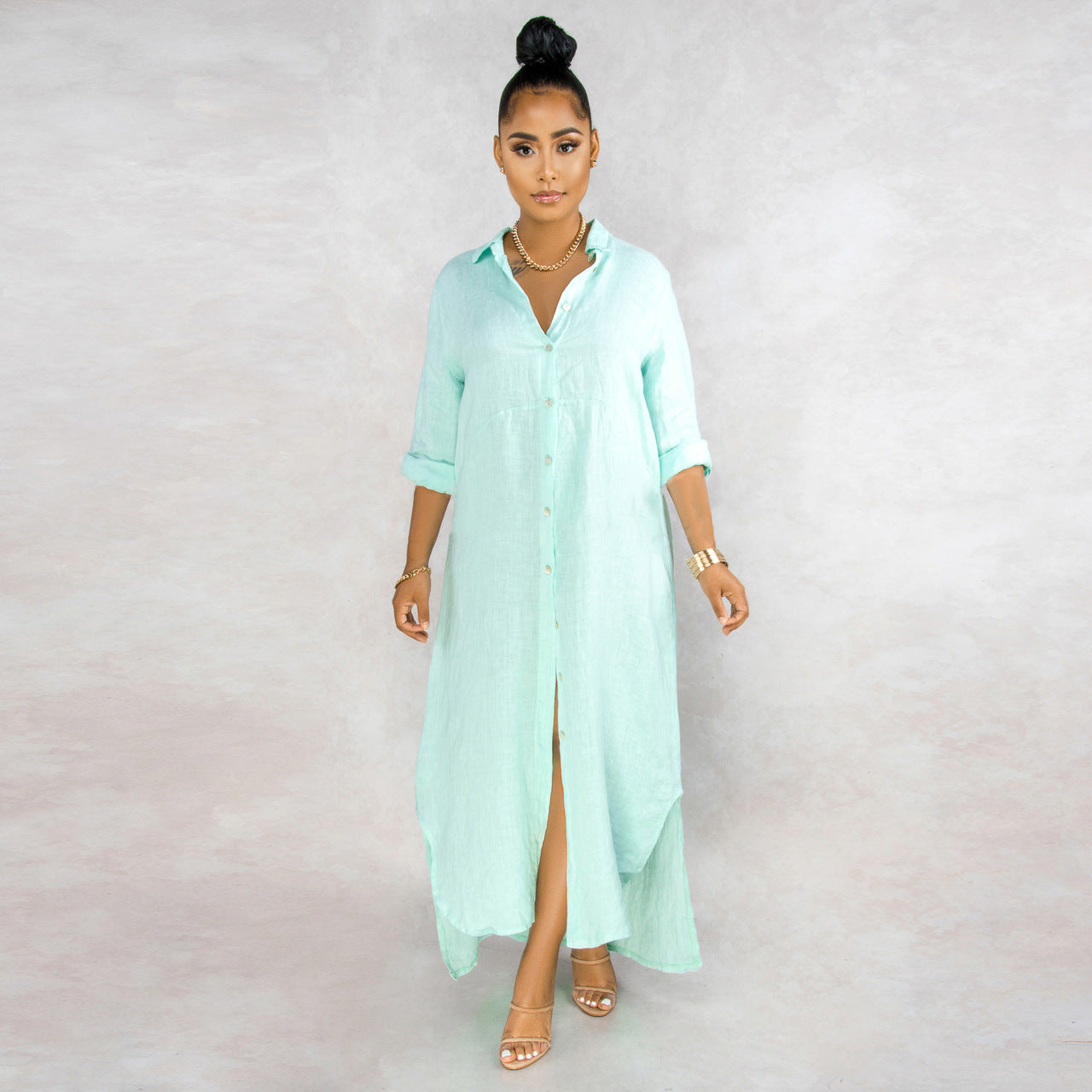 María Aesthetic Elena Overshirt Dress Set Evening Wear Edit
