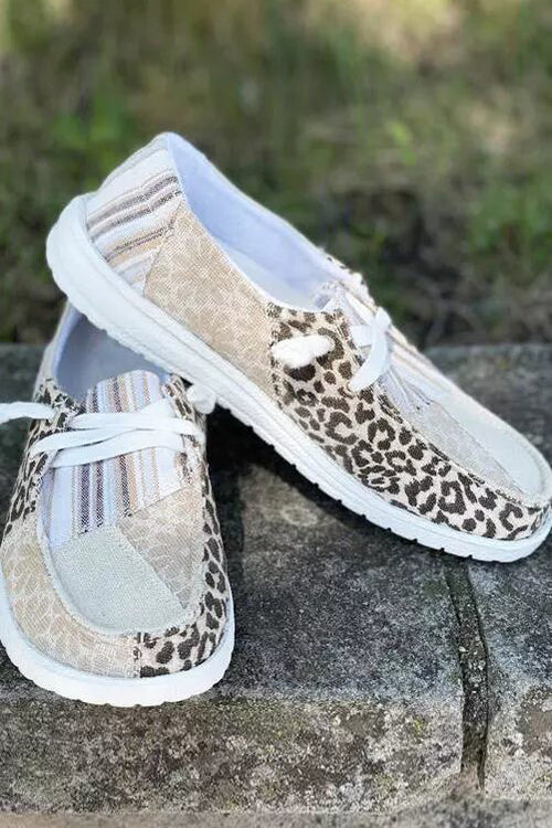 Anything But Basic Patchwork Boat Sneakers